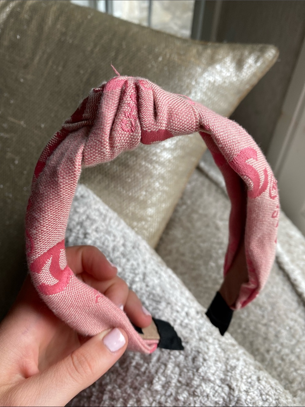 Pink Knotted Fabric Headband - Women Accessories